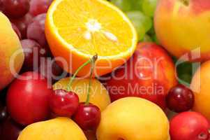 fresh fruits and vegetables isolated