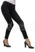 Woman's legs in black pants