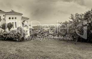 Countryside of Honduras with seaview