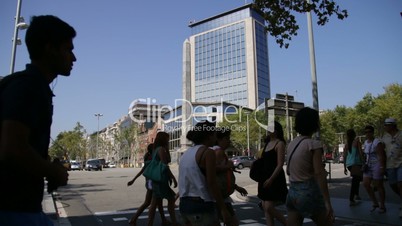 Barcelona Urban Scene Time Lapse