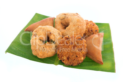 Traditional Indian snack platter