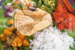 Indian mixed rice close up