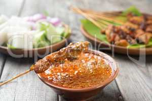 Delicious chicken satay