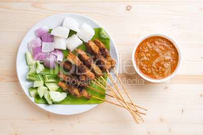 Asian gourmet chicken satay