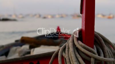 Fishing Boat on the Sand Rack Focus