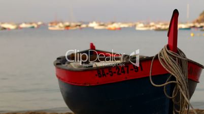 Fishing Boat on the Sand Rack Focus