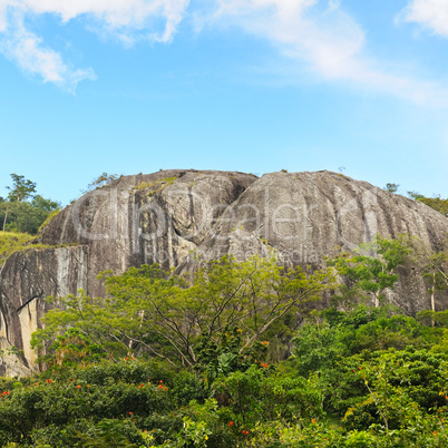 mountains and blue sky in Sri Lanka