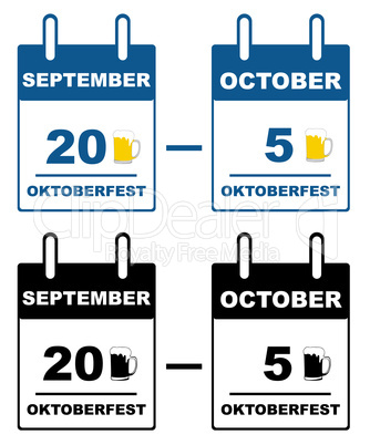 Oktoberfest calendar