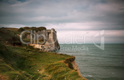 Kanalküste der Normandie bei Etretat.