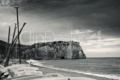 Kanalküste der Normandie bei Etretat.