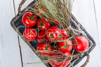 tomatoes in the basket