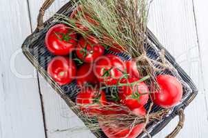 tomatoes in the basket