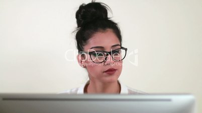 Businesswoman Office Computer Working
