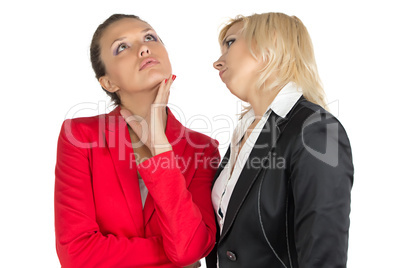 Two businesswoman making a dicision