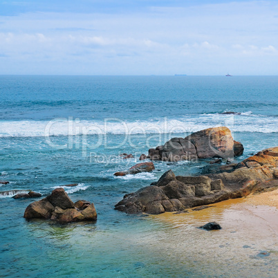 Beautiful coast of the Indian Ocean