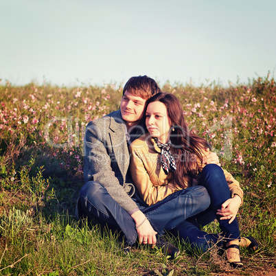 Outdoor Portrait of young couple