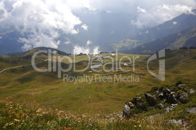 Mountain panorama in the Alps