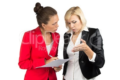 Two business lady making a decision