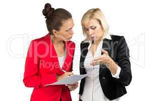 Two business lady making a decision