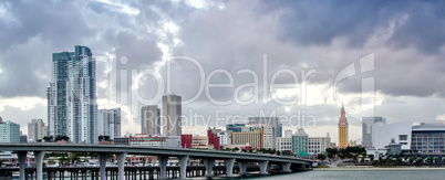 Miami skyline on a beautiful morning