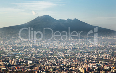 Vesuvius volcano in Naples Italy