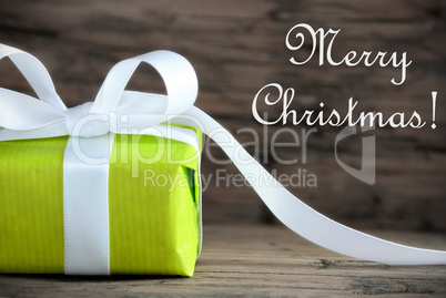 Green Gift with Merry Christmas