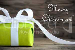 Green Gift with Merry Christmas
