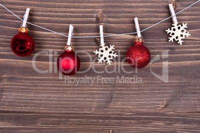 Christmas Decoration on Wooden Background