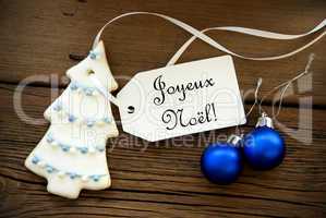 Christmas Background with French Christmas Greetings