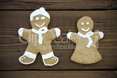 Happy Decorated Ginger Bread Couple