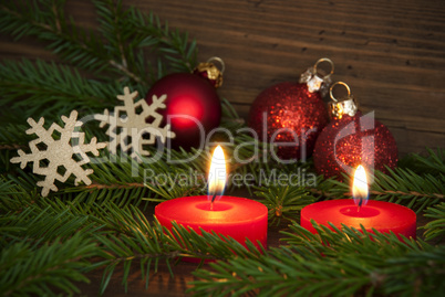Candles Lighting Christmas Background Szene