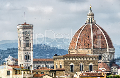 Piazza del Duomo, Florence. Aerial view