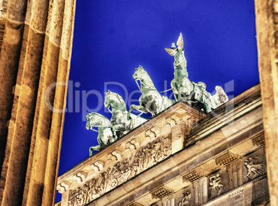 Stunning Quadriga sculpture in Brandenburg Gate - Berlin, German