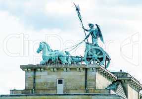 Stunning Quadriga sculpture in Brandenburg Gate - Berlin, German
