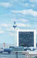 BERLIN - MAY 27, 2012: Beautiful cityscape with main city ladmar