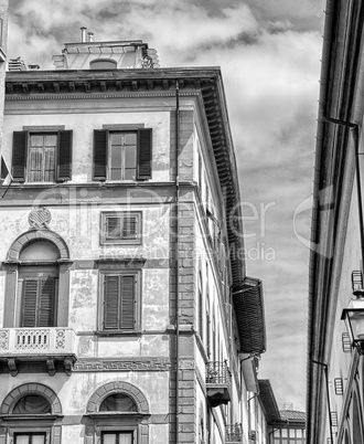 Medieval buildings of Florence. Architectural detail of Firenze,