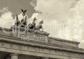 Stunning Quadriga sculpture in Brandenburg Gate - Berlin, German