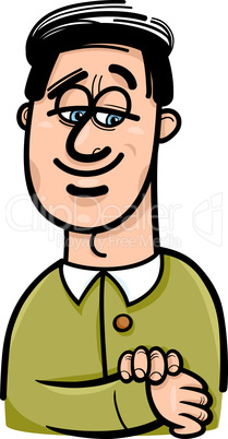 happy man cartoon illustration