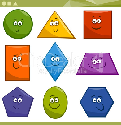 Cartoon Basic Geometric Shapes