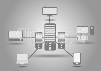 Concept of cloud computing service