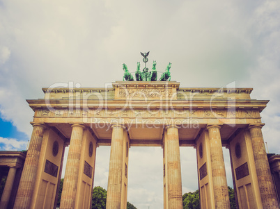 Retro look Brandenburger Tor Berlin