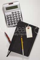 Calculator and notebook