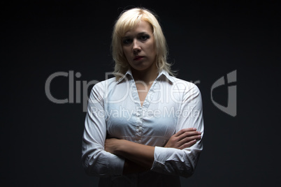 Business woman with arms crossed