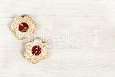 Linzer eyes white background