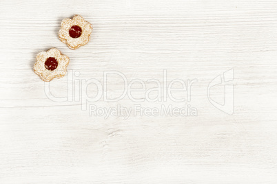 white background with Linzer eyes