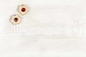 white background with Linzer eyes