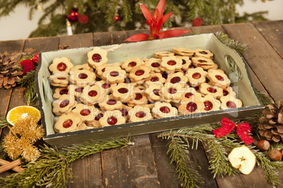 biscuits and Christmas decoration