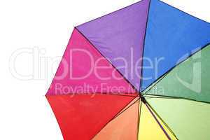 Colorful umbrella with rain drops