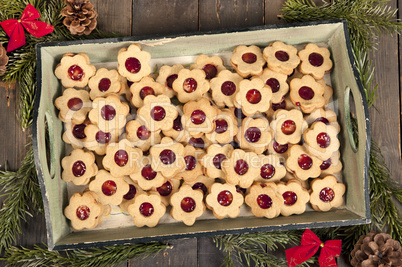christmas biscuits with jam
