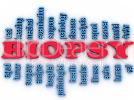 3d imagen Biopsy concept word cloud background